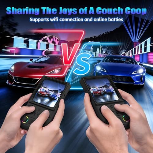 R36TMAX Retro Handhled Game Console, 4.0 Inch Retro Gaming Console with 4000mAh Battery, 64GB Preloaded with 18000+ Video Games, Portable Retro Game Console Supports WiFi Networked Fighting, Black - Thumbnail 5
