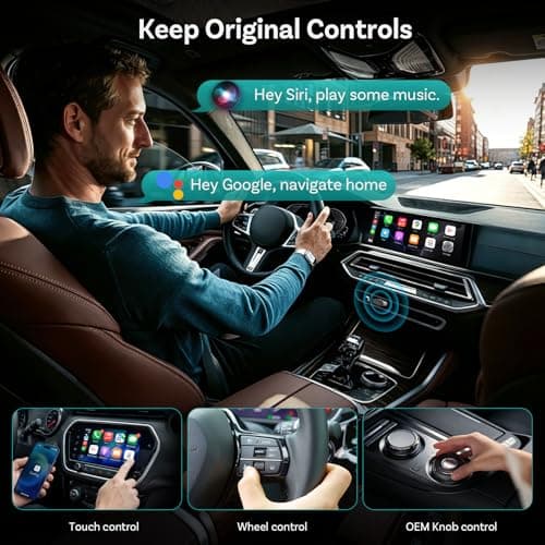 OTTOCAST Mini Nova Wireless CarPlay & Android Auto Adapter, 2-in-1 Convert Wired to Wireless, Plug & Play, Fast Auto Reconnect, Compact Mini Design for iPhone iOS 10+ & Android 11+ - Thumbnail 5