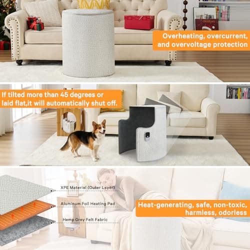 LUCKY GAME Under Desk Heater & Space Heater for Indoor Use,Leg Foot Feet Warmer For Office Home Quiet, Small Portable Personal Office Heater Accessories,Essentials Supplies For Women Men Gifts Medium - Thumbnail 4