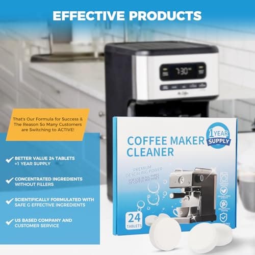 Gihen 24 Pack Coffee Machine Clean Tablets Effectively Removes Coffee Oil - Thumbnail 5
