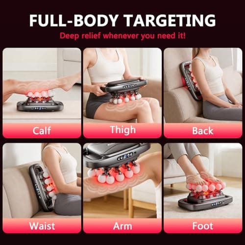 KOOTLEE 20-Head Deep Tissue Massage Gun, Quiet Percussion Back & Neck Massager with 3 Modes & 30 Intensity Levels, Handheld Muscle Massager for Shoulders, Legs, Waist & Full Body Pain Relief - Thumbnail 6