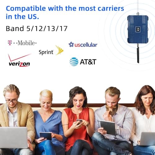 Cell Phone Booster for Home & Muti-Room, Up to 7000Sq. Ft,Cell Phone Signal Booster for Rural Area with 2 Indoor Panel Antennas,Boosts 5G 4G LTE for All U.S. Carriers, FCC Approved (Dark Bule) - Thumbnail 2