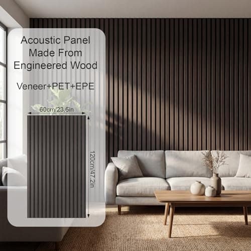 Decorative Acoustic Wall Panels Set of 4, 47.2x23.6inch (31sq.ft) - Thumbnail 4
