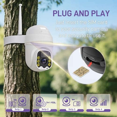 TALKSIM Data SIM Card 15GB 180Days, 4G LTE Prepaid USA SIM Card Support AT&T, T-Mobile and Verizon, Compatible with Unlocked Security Camera/Trail Hunting Camera/WiFi Mobile Hotspot, No Contract - Thumbnail 3