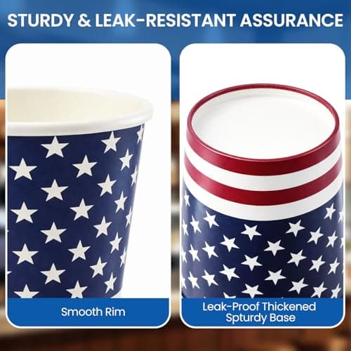 Biotakeware 300 Pack 3 oz Bathroom Paper Cups, Disposable Mouthwash Cups with 4 Mixed Designs, Small Mini Coffee Cups for Bathroom, Party, Picnic, Travel, and Events - Thumbnail 5