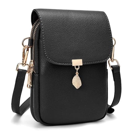 Kiss Sea Small Crossbody Bags for Women Leather Multi Pocket Cell Phone Purse with RFID Blocking Card Slots for Everyday Use - Image 1