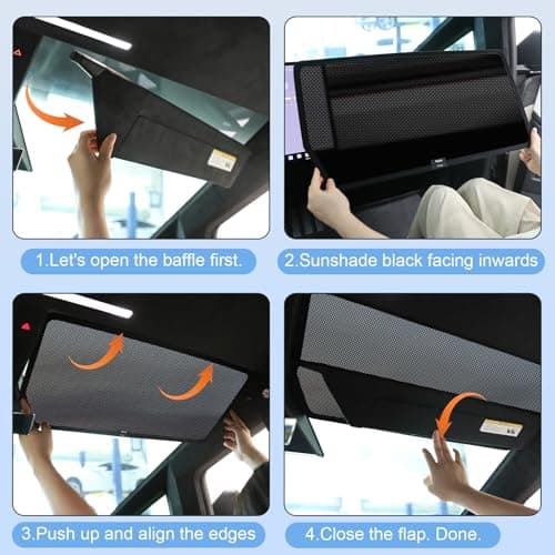 Cybertruck Sunshade Roof Heat-Insulating, UV-Protective, Nano-Reflective Interior Accessories for Tesla Cybertruck 2026(Mesh style) - Thumbnail 3