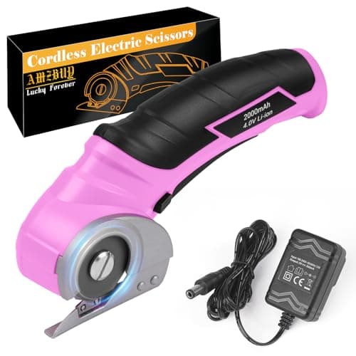 Stocking Stuffer for Women Gifts - Cordless Electric Scissors Cardboard Cutter Power Tools for Men Heavy Duty Box Shears with Safety Lock for Cardboard, Crafting, Carpet, Leather - Image 1