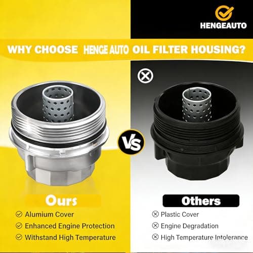 Aluminum Oil Filter Housing Cap Assembly 15620-31060 with Drain Plug 15643-31050 O-Ring Seal - Compatible with Toyota Camry RAV4 Highlander Tacoma 4Runner Lexus ES350 RX350, Replace 04152-YZZA1 Filter - Thumbnail 6