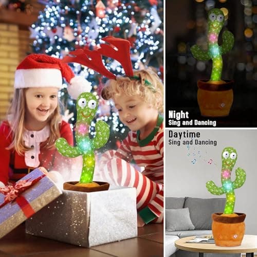 Emoin Talking Cactus Toy, Interactive Toys Dancing Cactus Toy Mimicking Repeating What You Say, Toddler Infant Baby Toys Gifts for 6 7 8 9 10 Month Old Baby Toys for 1 2 3 Year Old Boy Girl - Thumbnail 6