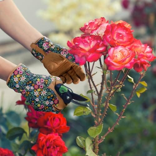 fauson Gardening Gloves - Gardening Gloves for Women Firm Grip Breathable Garden Gloves Thorn Proof for Digging, Planting,Pruning - Thumbnail 5
