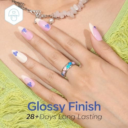 modelones Pastel Gel Nail Polish Set, Hema Free Macaron Gel Polish Set Light Pink Pastel Yellow Purple Baby Blue Green 6 Colors 2026 Spring Easter Summer Nails with Fruit Theme Stickers LED Mani Gift - Thumbnail 5