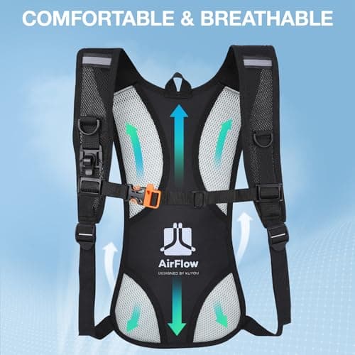 Hydration Backpack with 2L Hydration Bladder Water Backpack for Hiking Hydration Pack for Running Cycling Hiking Festival Gear. - Thumbnail 5