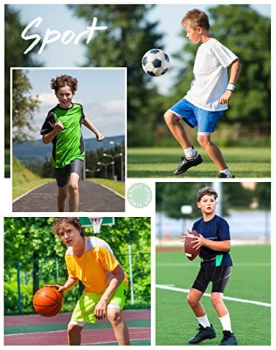 Roadbox Youth Boys Compression Shorts - Performance Athletic Base Layers Spandex Compression Underwear Sports Shorts White - Thumbnail 6