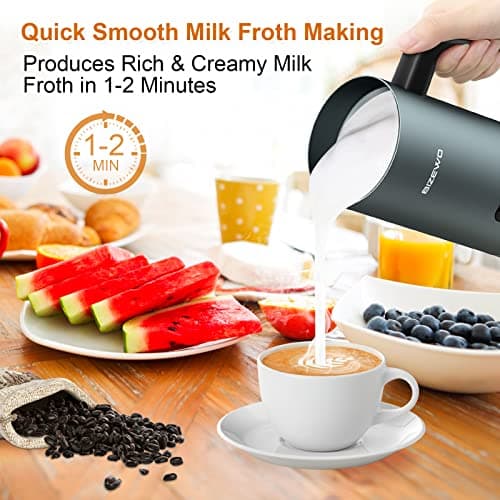 4-in-1 Electric Milk Frother & Steamer, Stainless Steel Automatic Warmer with Touch Screen for Coffee, Latte, Macchiato, Cappuccino & Hot Chocolate (Warm & Cold) - Thumbnail 4
