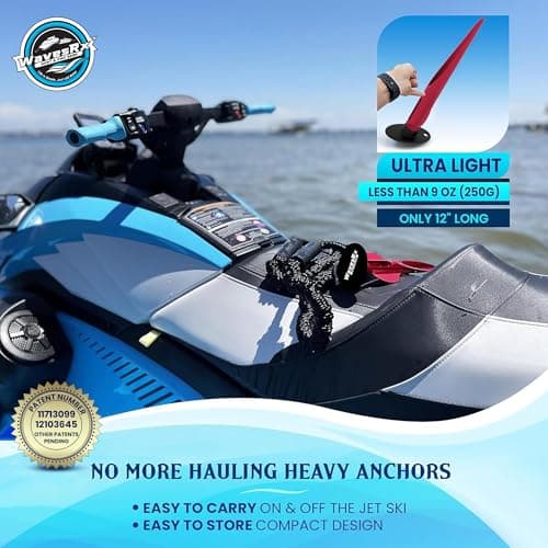 WAVESRX Patented Aluminum Spike Beach Anchor | Ultra-Light Sand Anchor for Boat, Pontoon, PWC, Jet Ski or Kayak | Secure and Effective Watercraft Anchoring Near Shore, Sand-bar or in Shallow Water - Thumbnail 5