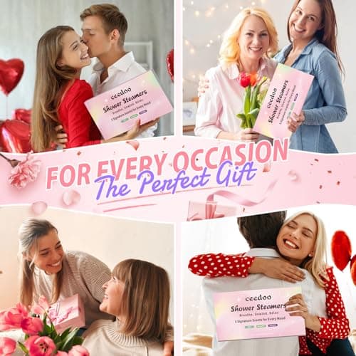 Shower Steamers Aromatherapy 6 Pack - Easter Basket Stuffers for Teens & Adults, Birthday Gifts for Women - Natural Essential Oil Shower Bombs for Stress Relief & Relaxation, Home Spa Self-Care - Thumbnail 4