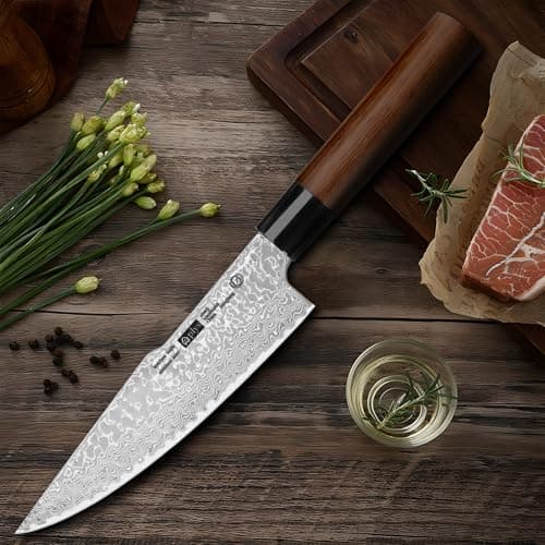 Plys Damascus Chef Knife Professional Kitchen knives - Thumbnail 6