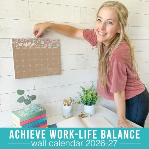 2026 Calendar Wall - 2026 Wall Calendar Large, 18-Month Hanging Calendars for School, Home & Office, Academic Monthly Calendar from January 2026 to June 2027, Back to School Teacher Gifts - Thumbnail 2