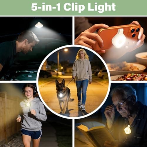 Divava Nurse Night Light Clip for Badge - Rechargeable Magnetic Badge Light with 6 Brightness & 3 Color Modes, Hands-Free Nurse Essentials for Night Shift, Purse Light for Walking, Camping Beige - Thumbnail 4