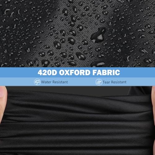 Jungda Golf Cart Cover,Waterproof Universal 4 Passenger Golf Cart Covers,Golf Cart Accessories for Outdoor Storage Protective - 123" L x 56" W x 81" H - Thumbnail 3