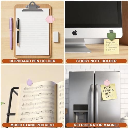 2Pcs Magnetic Leather Bookmarks with Gift Box Triangle-Shaped Magnetic Pen Holder Book Marks Clip Gift for Book Lover Readers Cute Bookmark for Women, Green - Thumbnail 5