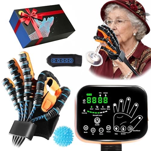 YIOCHOS 9th Gen Hand Rehabilitation Robot Gloves, Stroke Recovery Hand Therapy Equipment, 4 Modes Mirror Training, Finger Exerciser for Arthritis & Hemiplegia(Left Hand, XL) - Image 1