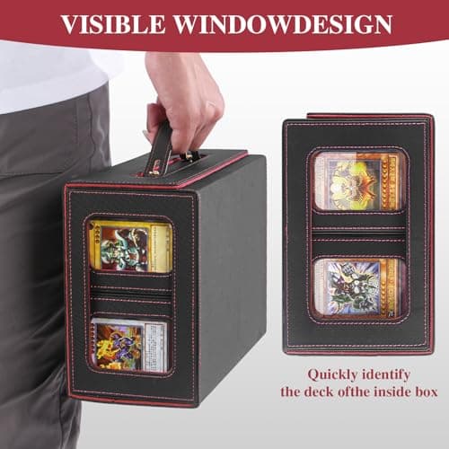 URMMIY Trading Card Storage Box for MTG – Multi-Purpose Commander Deck Box with Commander Display, Waterproof TCG Deck Case Compatible with Magic The Gathering, Sports Cards, Collectors & Gamers - Thumbnail 6