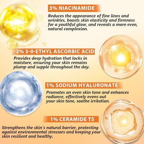 DEBAIY Vitamin C Facial Serum with Niacinamide Ceramide T5 Multi-Effect Anti-Aging Anti-Wrinkle (4.06fl.oz/120ml) - Thumbnail 3