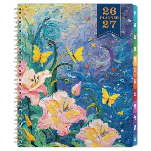 Planner 2026-2027 - Academic Planner 2026-2027 Weekly and Monthly from July 2026 to June 2027, 9" x 11", Weekly Monthly Calendar with Inner Pocket, Colorful Coated Tabs - Image 1
