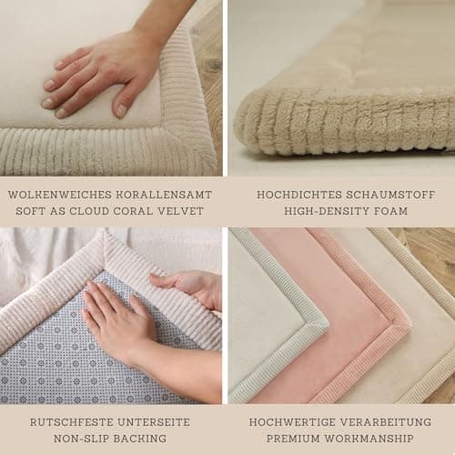 Hakuna Matte CloudSoft Baby Play Mat for Floor 60" x 80" Planets – Coral Velvet Memory Foam Rug for Crawling & Cozy Play – Non-Slip, Water-Resistant, Easy-CareTummy Time Mat, Playmat for Playpen - Thumbnail 3