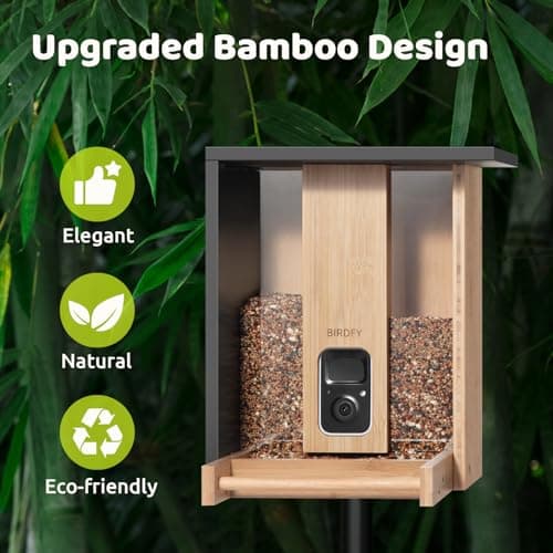 NETVUE by Birdfy Smart Bird Feeder with Camera Solar Powered,2K Live Steam&Permanent AI Identify for Birds&Motion Detection,Birds Watching Ideal Wood Feeder for Chistmas Gift for mom,Bird-Lover - Thumbnail 6