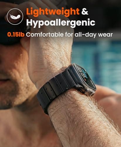 FiNESTONE CRNS02 Titanium Band Compatible with Apple Watch Ultra 3/2/1 49mm & Series 11/10 46mm,Anti-Stratch & Adjustable Magnetic Metal Watch Band,Premium Color Match,Mens Valentines Day Gifts - Thumbnail 6