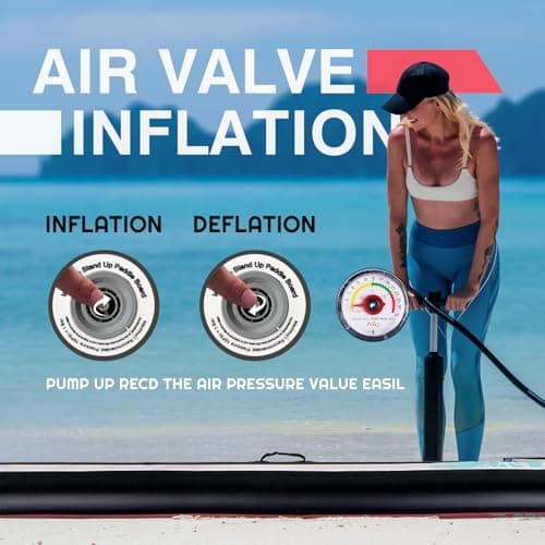 FunWater Inflatable Stand Up Paddle Board with Premium SUP Paddleboard Accessories, Anti-Slip EVA Deck, Paddle Boards for Adults & Youth of All Skill Levels - Thumbnail 6