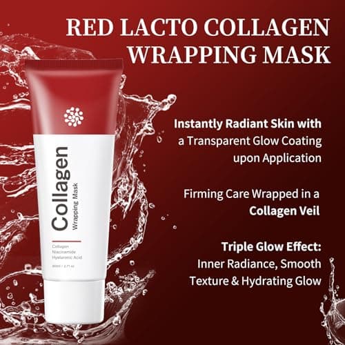 YAFUSIPE Collagen Night Wrapping Mask Hydrating Peel Off Face Mask for Women Tightening Lifting Facial Mask Skincare Anti Aging Collagen Masks for Wrinkles Fine Line Glowing 2.71oz - Thumbnail 4