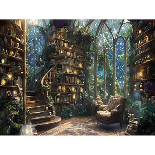 Lophomie Diamond Art Kits for Adults, 5D DIY Book Diamond Painting Kits for Adults Beginners, Diamond Dots Kits Gem Arts Crafts for Home Wall Decor 16x12 Inch - Image 1