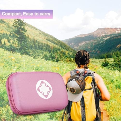 277PCS Compact Emergency First Aid Kit for Car Business Travel Size Backpacking Gear Bag Camping Essentials Survival Kit Supplies for Road Trips, Hiking, Outdoor Play Pink AMORNING - Thumbnail 5