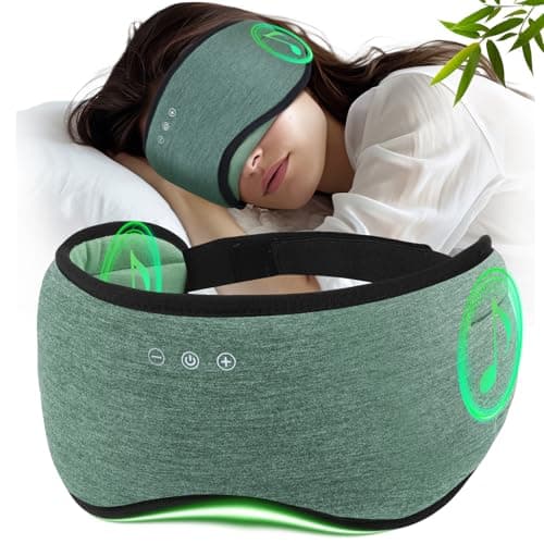 Sleep Mask with Bluetooth Headphones, Blackout Sleep Headphones for Side Sleepers, Ultra-Thin Bluetooth 5.4 Stereo Speaker Eye Mask for Travel, Meditation, Cool Gadgets (Grey)