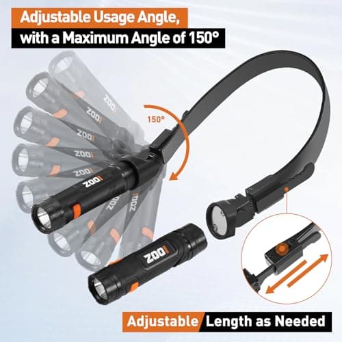 ZOOI Fathers Day Mens Gifts for Husband Dad Neck Light, Gifts for Men, Neck Flashlight Lamp, Dad Gifts for Him Dad Boyfriend Husband, Grandpa Fathers Day Gift, Cool Gadgets Stuff for Camping, Fishing - Thumbnail 5