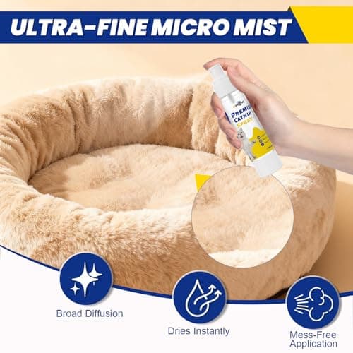 Ninibabie Catnip Spray for Indoor Cats,All Natural Cat Nip Liquid in Airless Spray Bottle for Lasting Freshness,Mess-Free Training Aid to Renew Toys & Reduce Scratching 1.76 fl oz - Thumbnail 6