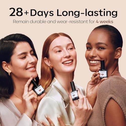 modelones Brown Gel Nail Polish Set 2 Pcs 15 ML Nude Brown Winter Gel Polish Neutral Skin Tone Translucent Nude Soak Off Gel Nail Kit Manicure DIY At Home Nail Art Salon Gift For Women Girl - Thumbnail 6