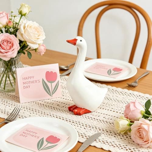 TTDOM 7 Inch Desk Goose Desktop Goose Decor Gifts for Women Housewarming Gifts Home Office Desk Bookshelf Decor - Thumbnail 2