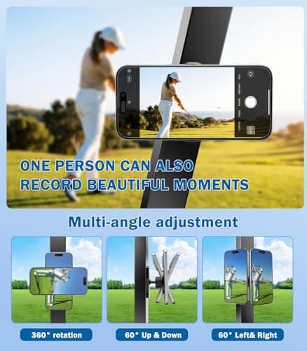 Magnetic Golf Cart Phone Holder, All-Metal Phone Mount Compatible with MagSafe iPhone 12-17, 360° Rotation Golf Accessories for EZGO Club Car Yamaha, Gym & Desk Phone Stand, Gift for Men Golfers - Thumbnail 5