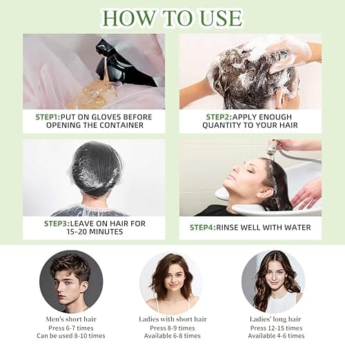 SHIHUANUO Hair Dye Shampoo 3 in 1 for Gray Hair Coverage, Herbal Ingredients Natural Shampoo Hair Dye for Women & Men/Ammonia-Free 520ml(Coffee) - Thumbnail 6
