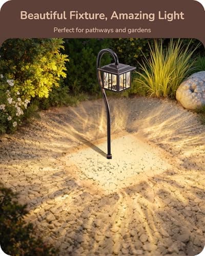 EDISHINE Low Voltage Landscape Lighting, 3W 185LM Oil-Rubbed Bronze Outdoor Landscape Path Lights, Low Voltage Pathway Lights for Garden Driveway, Die-Cast Aluminum, 50,000H, 6-Pack - Thumbnail 3