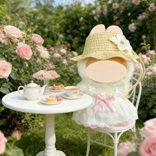 Ezcora 6 Sets Doll Clothes for 17cm Dolls, Fashion Outfit Collection with Hats & Accessories for 6.7 Inch Mini Doll, (No Dolls) (Casual Pastoral Style) - Thumbnail 4