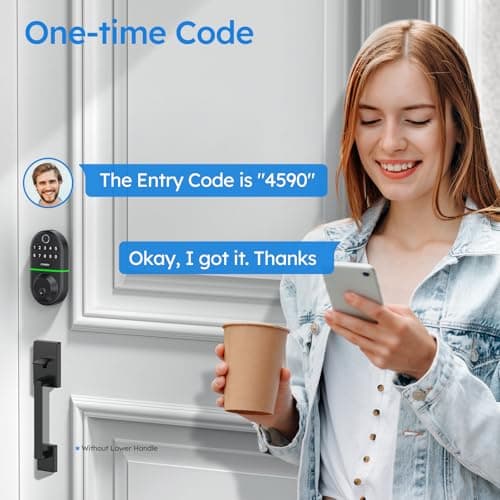 Yamiry Electronic Keypad Deadbolt, Fingerprint Door Lock,Keyless Entry Digital Lock for Front Door, Smart Deadbolt,Easy Installation - Thumbnail 3