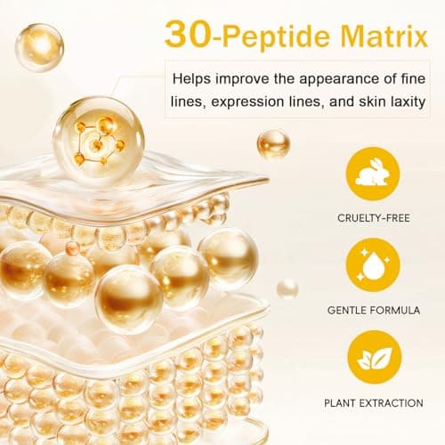 Deep Collagen Silk Peptide Intensive Ampoule with 30 Peptides, ~120 Da Collagen & Panthenol, Hydrating and Firming Serum for Fine Lines, Face & Neck, 1.86 fl oz - Thumbnail 3