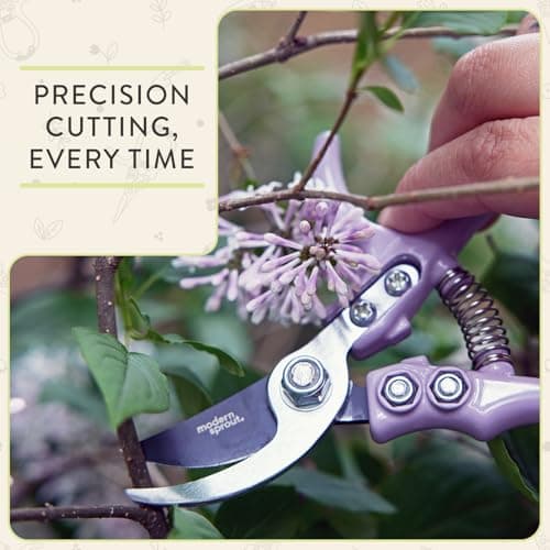 Modern Sprout Bypass Hand Pruners - Scissors - Gardening Tools - Chartreuse - Thumbnail 2