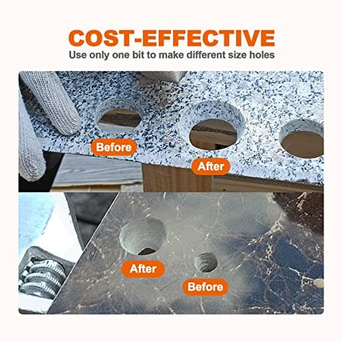 Diamond Beveling Chamfer Bit,BRSCHNITT 2 Inch (50mm) Diamond Finger Milling Bits with 5/8-11 Thread for enlarging, polishing and Bevelling The exsit Holes - Thumbnail 4